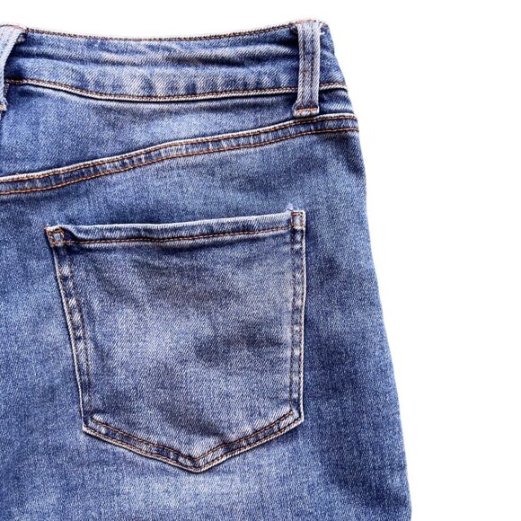 Wax Jean Collection Womens 7 28 Mom Blown Out Knee Ripped High Waist Denim 90250 - Picture 11 of 16